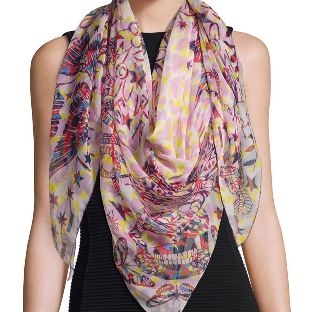 Alexander McQueen Swallow Dream Silk Scarf